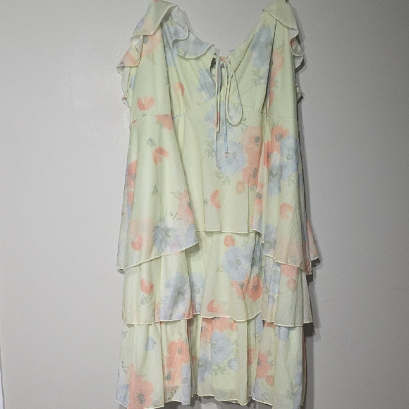 Wild Fable Yellow Floral Tiered Dress - Picture 5 of 8